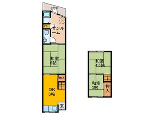 川西様寿町７－１４貸家の物件間取画像